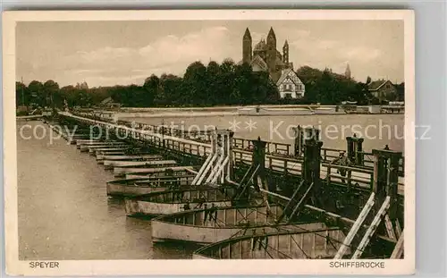 AK / Ansichtskarte Speyer Rhein Schiffbruecke Kat. Speyer