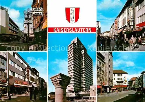 AK / Ansichtskarte Kaiserslautern Rathaus Fussgaengerzone Eisenbahnstrasse Kat. Kaiserslautern