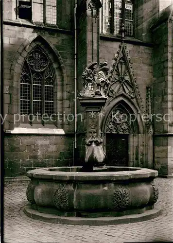 AK / Ansichtskarte Kaiserslautern Brunnen bei der Stiftskirche Kat. Kaiserslautern