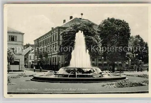 AK / Ansichtskarte Kaiserslautern Fackelrondell Hotel Schwan Kat. Kaiserslautern