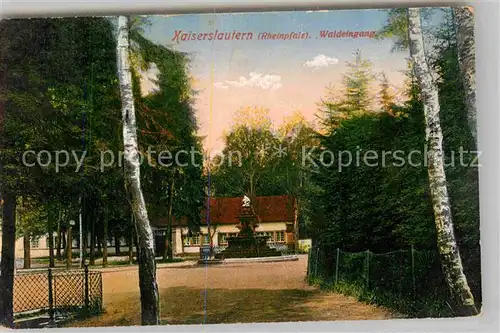 AK / Ansichtskarte Kaiserslautern Waldeingang Kat. Kaiserslautern