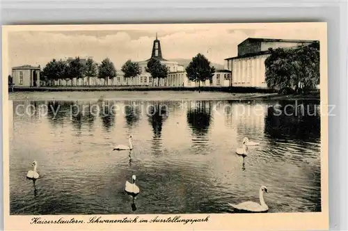 AK / Ansichtskarte Kaiserslautern Schwanenteich Ausstellungspark Kat. Kaiserslautern