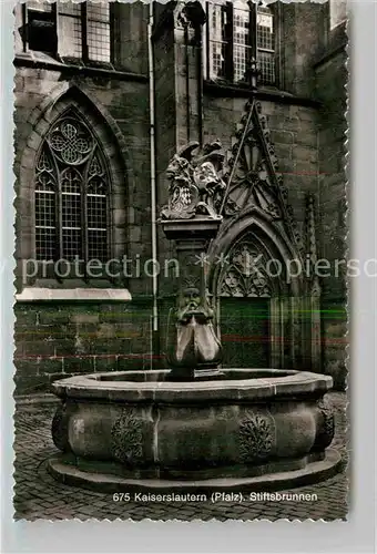 AK / Ansichtskarte Kaiserslautern Stiftsbrunnen Kat. Kaiserslautern