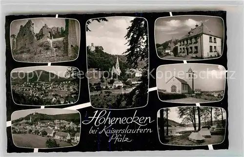 AK / Ansichtskarte Hohenecken Burg Teilansicht Kirche Campingplatz Ruine Kat. Kaiserslautern