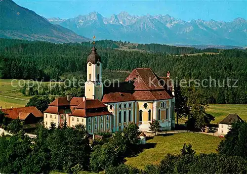 AK / Ansichtskarte Steingaden Oberbayern Die Wies Wallfahrtskirche Praemonstratenserkloster Alpen Huber Karte Nr 8401 Kat. Steingaden