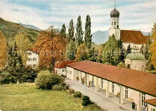 AK / Ansichtskarte Bad Heilbrunn Wandelhalle Kirche Kat. Bad Heilbrunn