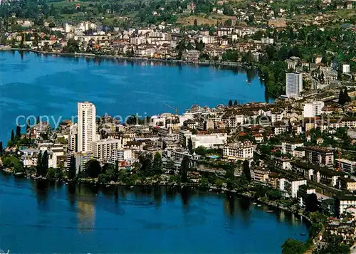 AK / Ansichtskarte Montreux VD Fliegeraufnahme am Lac Leman Kat. Montreux