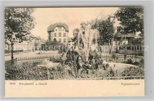 AK / Ansichtskarte Neustadt Haardt Neptunbrunnen Kat. Neustadt an der Weinstr.