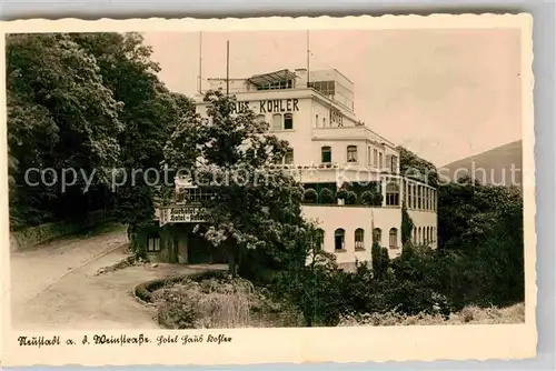 AK / Ansichtskarte Neustadt Weinstrasse Kurhaus Kohler Kat. Neustadt an der Weinstr.