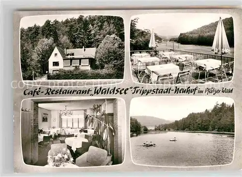 AK / Ansichtskarte Trippstadt Neuhof Cafe Restaurant Waldsee Terrasse Gaststube