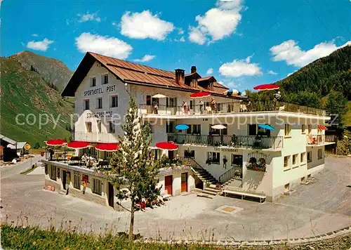 AK / Ansichtskarte Samnaun Dorf Sporthotel Post Stammerspitze Haus Carolin  Kat. Samnaun Dorf