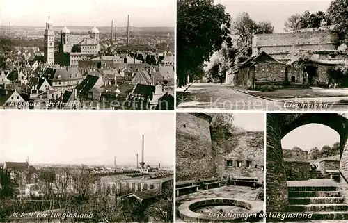 AK / Ansichtskarte Augsburg Panorama Lueginsland MAN Befestigungen am Lueginsland Kat. Augsburg