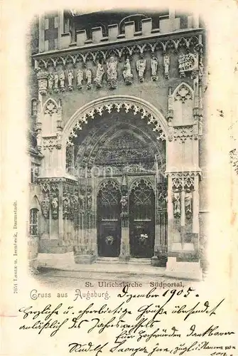 AK / Ansichtskarte Augsburg St Ulrichskirche Suedportal Kat. Augsburg