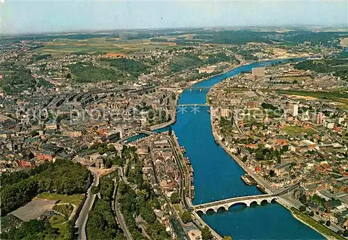 AK / Ansichtskarte Namur sur Meuse Fliegeraufnahme Brueckepartie