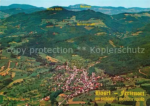 AK / Ansichtskarte Hasel Ferienort suedlicher Schwarzwald Fliegeraufnahme Kat. Hasel