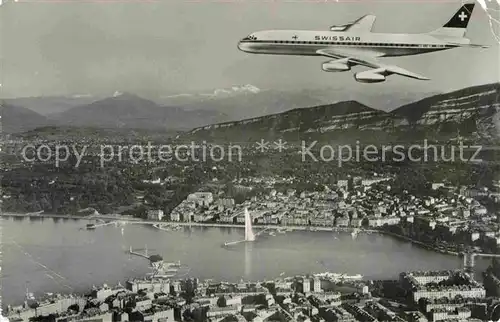 AK / Ansichtskarte Swissair DC 8 Geneve  Kat. Flug