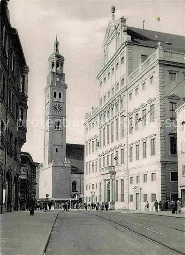 AK / Ansichtskarte Augsburg Rathaus mit Perlachturm Kat. Augsburg