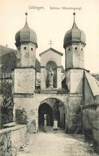 AK / Ansichtskarte Dillingen Donau Schloss Westeingang Kat. Dillingen a.d.Donau