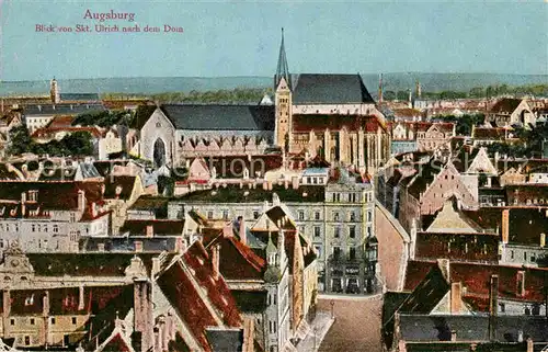 AK / Ansichtskarte Augsburg Blick von Sankt Ulrich zum Dom Kat. Augsburg
