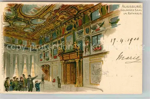 AK / Ansichtskarte Augsburg Rathaus Goldener Saal Kat. Augsburg