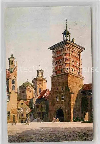 AK / Ansichtskarte Augsburg Rotes Tor Wassertuerme Kat. Augsburg