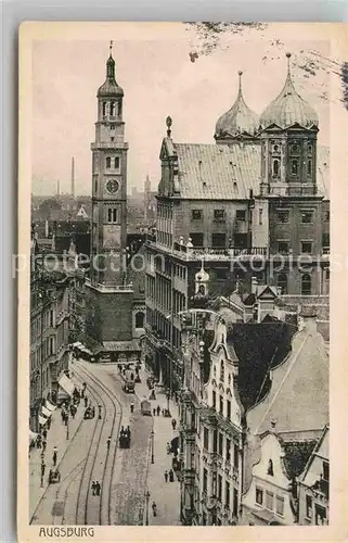 AK / Ansichtskarte Augsburg Perlachturm Rathaus Kat. Augsburg