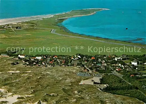 AK / Ansichtskarte Norddorf Amrum Fliegeraufnahme mit Strand Kat. Norddorf