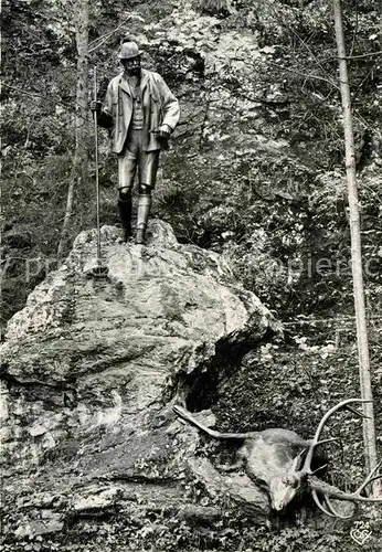 AK / Ansichtskarte Bad Ischl Salzkammergut Denkmal Kaiser Franz Josef Statue Hirsch Kat. Bad Ischl