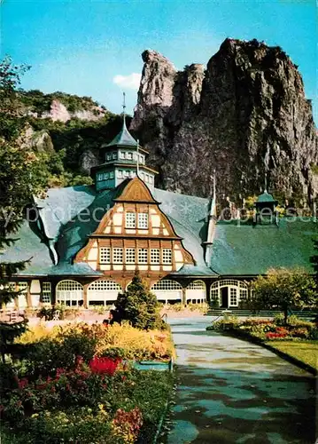 AK / Ansichtskarte Bad Muenster Stein Ebernburg Baederhaus mit Rheingrafenstein Kat. Bad Muenster am Stein Ebernburg