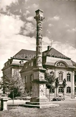 AK / Ansichtskarte Mainz Rhein Jupitersaeule und Grossherzogl Schloss