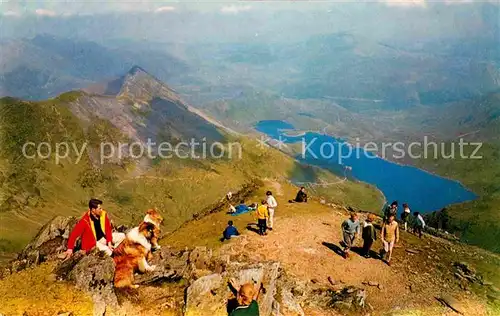 AK / Ansichtskarte Snowdon View from summit of Snowdon Kat. Gwynedd