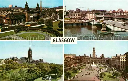 AK / Ansichtskarte Glasgow Kelvin Hall University King George V Bridge George Square Kat. Glasgow City