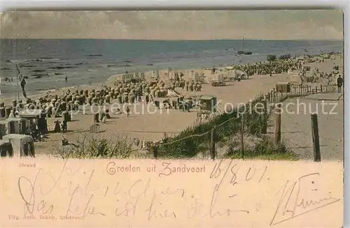 AK / Ansichtskarte Zandvoort Holland Strand