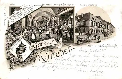 AK / Ansichtskarte Muenchen Kgl. Hofbraeuhaus Inneres  Kat. Muenchen