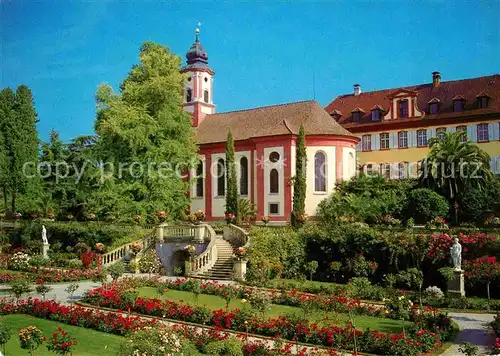 AK / Ansichtskarte Insel Mainau Rosengarten mit Freitreppe zur Schlossterrasse Kat. Konstanz Bodensee