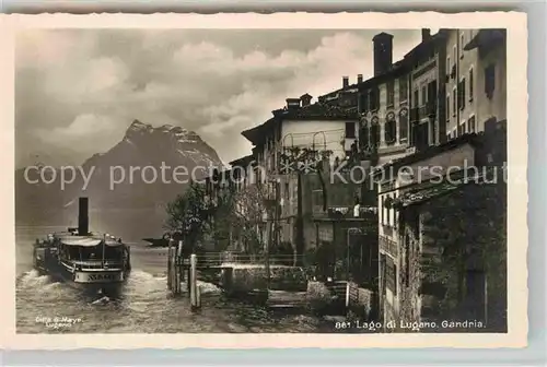 AK / Ansichtskarte Gandria Lago di Lugano Dampfer Italia Kat. Gandria