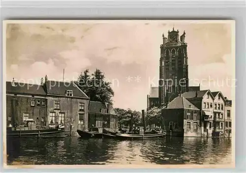 AK / Ansichtskarte Dordrecht Kirche Dampferanlegestelle Kat. Dordrecht