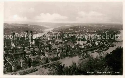 AK / Ansichtskarte Passau Gesamtansicht Inn Dom Kat. Passau