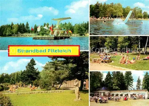 AK / Ansichtskarte Schneeberg Erzgebirge Strandbad Filzteich Kat. Schneeberg