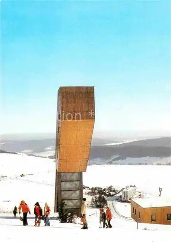 AK / Ansichtskarte Oberwiesenthal Erzgebirge Skisprungschanze Wintersportplatz Kat. Oberwiesenthal