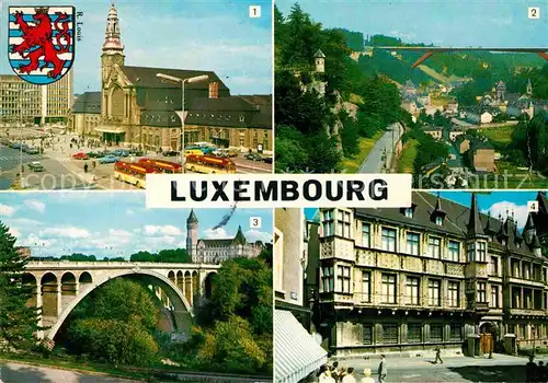 AK / Ansichtskarte Luxembourg Luxemburg Gare Centrale Pont Grande Duchesse Charlotte Pont Adolphe Palais Grand Ducal Kat. Luxembourg