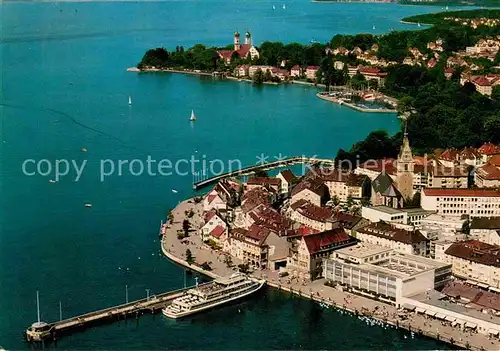 AK / Ansichtskarte Friedrichshafen Bodensee Fliegeraufnahme Partie am See Kat. Friedrichshafen