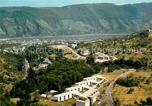 AK / Ansichtskarte Bad Salzig am Rhein mit Sanatorium II Fliegeraufnahme Kat. Boppard