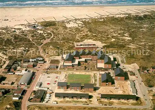 AK / Ansichtskarte Borkum Nordseebad Klinik Borkum Riff der BfA Fliegeraufnahme Kat. Borkum