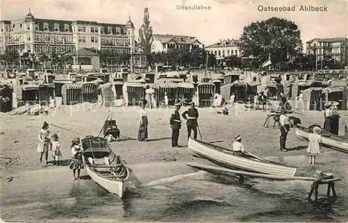 AK / Ansichtskarte Ahlbeck Ostseebad Strandleben Kat. Heringsdorf Insel Usedom