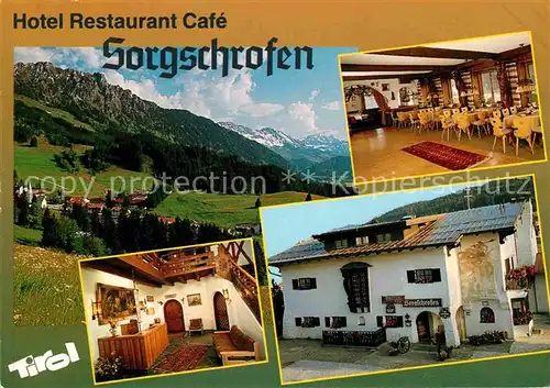 AK / Ansichtskarte Jungholz Tirol Hotel Restaurant Sorgschrofen Gastraum Kat. Jungholz