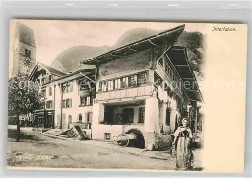 AK / Ansichtskarte Interlaken BE Dorfpartie Kirche Kat. Interlaken