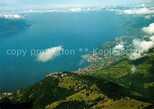 AK / Ansichtskarte Montreux VD Les Rochers de Naye Lac Leman Genfersee Fliegeraufnahme Kat. Montreux