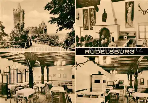 AK / Ansichtskarte Rudelsburg HO Gaststaette Rittersaal Restaurant Kat. Bad Koesen