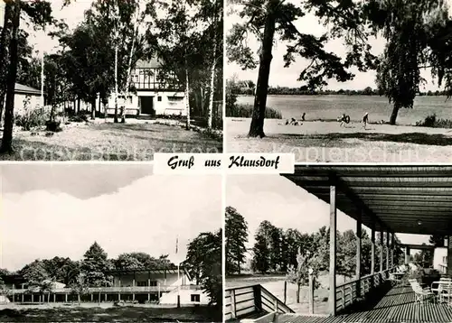 AK / Ansichtskarte Klausdorf Stralsund Gaststaette Restaurant Badestrand Handabzug Kat. Klausdorf Stralsund